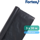 Пленка полиэтиленовая Fortex 3x30 м, 90 м2, 200 мкм, черная - изображение 1