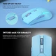 Беспроводная игровая мышь Fantech WGC2 Venom II Vibe, RGB, 800-4000DPI, 2.4GHz, 300mAh, 720h, Голубой - изображение 4