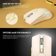 Беспроводная игровая мышь Fantech WGC2 Venom II Vibe, RGB, 800-4000DPI, 2.4GHz, 300mAh, 720h, Бежевый - изображение 5