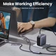 Кабель Ugreen 2 в 1 One-for-two Fast Charging 2 Type-C 100W (1.5m) - Black - зображення 2