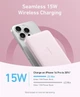 Магнитный повербанк Anker Ultra-Slim 10,000mA MagGo Qi2 15W с ультрабыстрой зарядкой MagSafe - Pink - изображение 3