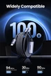 Кабель Ugreen 2 в 1 One-for-two Fast Charging 2 Type-C 100W (1.5m) - Black - зображення 5
