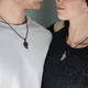 Парні кулони для закоханих з нержавіючої сталі "Love you" - зображення 2
