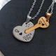 Парні кулони для закоханих з нержавіючої сталі "Key to the heart" - зображення 6