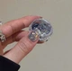 Блестки (Глиттер) для дизайна ногтей (серебряный голографический) T12 - изображение 4