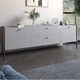 Тумба под телевизор с ящиками LION Wood с черными ножками 180х50х40 см Кашемир (LION-043131) - изображение 1