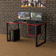 Стіл Лофт ігровий геймерський ергономічний Rasin LOFT-19 Zeus Чорно-червоний (метал/ламінована ДСП) (LOFT-19) - зображення 2