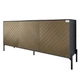 Тумба под телевизор с черными металлическими ножками LION Амарант 168x40x76,5 см Антрацит/Перламутровый металлик (RAL-7048) 1680x400x765 (LION-043032) - изображение 2