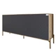 Тумба под телевизор с золотыми металлическими ножками LION Амарант 168x40x76,5 см Дуб Аппалачи/Графитовый (LION-043078) - изображение 2