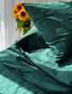 Простынь Евро Lavson Вареный хлопок Washed Cotton 260х230 Изумрудный - изображение 2