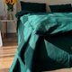Простынь Евро Lavson Вареный хлопок Washed Cotton 260х230 Изумрудный - изображение 5