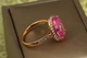 Кольцо Xuping Jewelry малинки з розовым камнем р 17 золотистое - изображение 2
