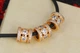 Кулон шарм Xuping Jewelry для тонкой цепи или браслета с крупными камнями по центру 8 мм золотистый - изображение 2