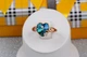 Кольцо Xuping Jewelry сердечко Сваровски голубое в ободке р 17 золотистое - изображение 4