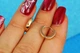 Сережки Xuping Jewelry кільця з малюнком крокрененеві діагональні смужки 1 см золотисті - зображення 2