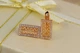 Серьги Xuping Jewelry с греческим узором прямоугольные 1,8 см золотистые - изображение 3