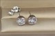 Серьги гвоздики Xuping Jewelry камень в ободке 8 мм серебристые - изображение 1