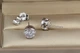 Серьги гвоздики Xuping Jewelry камень в ободке 8 мм серебристые - изображение 2
