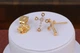 Серьги гвоздики Xuping Jewelry крестики 1,2 см золотистые - изображение 1