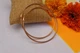 Серьги кольца Xuping Jewelry 6 см гладкие золотистые - изображение 1