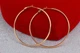 Серьги кольца Xuping Jewelry 6 см гладкие золотистые - изображение 2