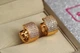 Сережки Xuping Jewelry широкі кільця з камінням 1.2 см золотисті - зображення 1