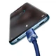 Кабель Baseus Crystal Shine Series Fast Charging Data Cable Type-C to Type-C 100W 2m Blue (CAJY000703) - изображение 4