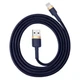 Кабель Baseus cafule Cable USB For iP 2.4A 1m Gold+Blue (CALKLF-BV3) - изображение 1