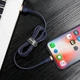 Кабель Baseus cafule Cable USB For iP 2.4A 1m Gold+Blue (CALKLF-BV3) - изображение 4