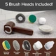 Електрична щітка для збирання 3в1 Waterproof Power Scrubber WPS-31-Brown портативна акумуляторна щітка з 5 змінними насадками Коричнева - зображення 4