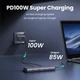 USB-хаб UGREEN CM639 USB-C to 2xUSB 3.2 + 2xUSB-C 3.2 (10Gbps) + 2xHDMI + DP (4K@60Hz) + 100W PD Gray (35625) - изображение 7