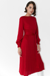 Сукня (червона трикотажна сукня міді з плісованим низом) Gepur 45842 4XL-6XL Червона - зображення 3