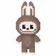 Конструктор Magic Blocks DUZ LABUBU «Заєць» Brown Edition, 3132 деталі, Коричневий - зображення 3