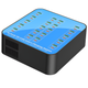 Многопортовое зарядное устройство на 40 портов Addap WLX880A, USB QC+Type-C PD | зарядная док станция на 400Вт, 60А, голубая - изображение 1