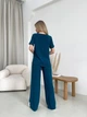 Жіночий літній прогулянковий костюм із крепу (футболка + брюки) Uaclothes 42-44 Бірюзовий (like32025-122271349) - зображення 4