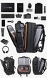 Дорожный рюкзак Bange BG-1908D с USB портом сумка для путешествий расширяется до 45L водоотталкивающая ткань Сумка-рюкзак для ноутбука на 17.3" Black - изображение 5
