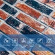 3D панель самоклеящаяся StickerWall под кирпич екатеринославский 770х700х3 мм сине-красный - изображение 2