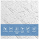 3D панель самоклеящаяся StickerWall под кирпич 770х700х3 мм белая - изображение 2