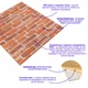 3D панель самоклеящаяся StickerWall под кирпич екатеринославский 770х700х3 мм красный - изображение 4