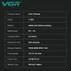 Триммер VGR V-990 GREEN, 3 насадки, керамічне лезо, TURBO режим, регулювання потужності 7000-8000 RPM, LED light, LED display - зображення 4