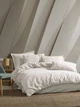 Постільна білизна Saheser Stonewashed Ranforce 200 х 220 см Jasmin Krem - зображення 1