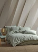 Постільна білизна Saheser Stonewashed Ranforce 200 х 220 см Jasmin Yesil - зображення 1
