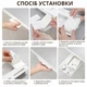 Скрытая полочка органайзер выдвижная с установкой под стол, без сверлений (самоклеящийся, белый) - изображение 4