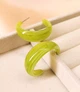 Женские сережки кольца jewelry Салатовые - изображение 5