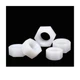Пластиковая гайка М3 Белая нейлоновая шестиугольная, M3 White plastic nut - изображение 1
