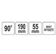 Щипцы "Segera" для тормозных колодок : изогнутые 90°, l= 190/55 мм YATO YT-06561 - изображение 3