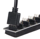 Плата Фан хаб кулерів з підсвічуванням 10 x RGB Sync 12V/4 pin + PWM HUB розгалужувач Концентратор без живлення Чорний - зображення 3