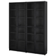 Книжный шкаф со стеклянными дверями BILLY/OXBERG 160x30x202 см IKEA 594.835.29 черный - изображение 1
