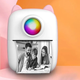 Портативный детский термопринтер с термопечатью Mini Printer X2 Cat Розовый - изображение 3