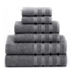 Набор полотенец Softness LUX 2шт (1 банное+1 для рук/лица) YourFind 100% Коттон-МАХРА Графит - изображение 6